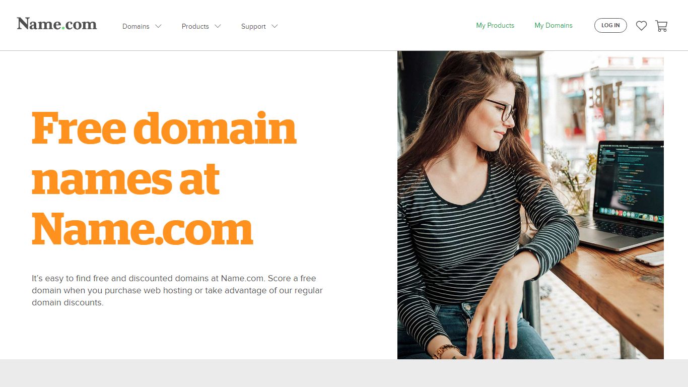 Free domain names at Name.com